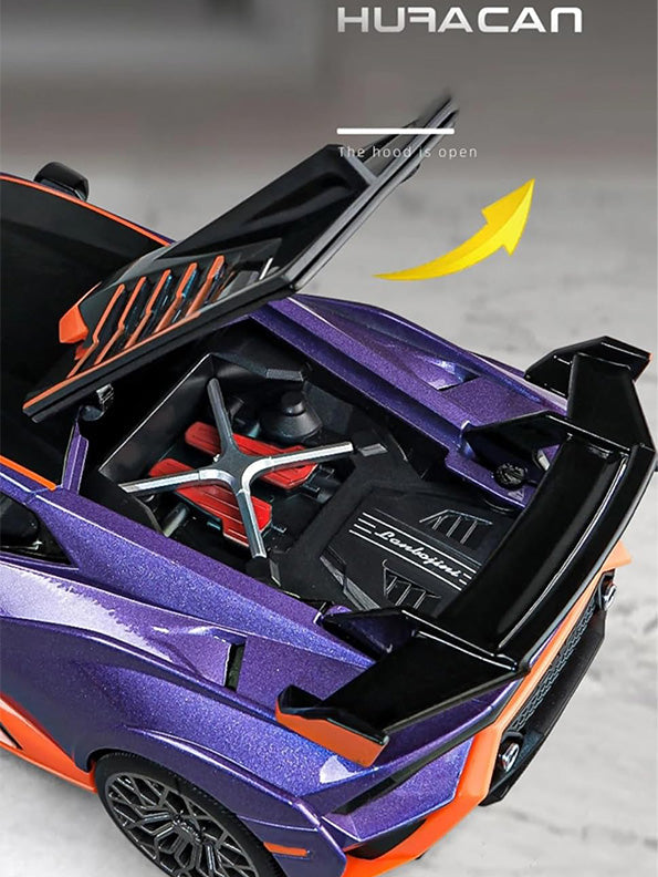 Lamborghini Huracán STO Model 1:24 Scale Diecast Car - Purple Metal Collectible | TV-O-24 - Toyloft