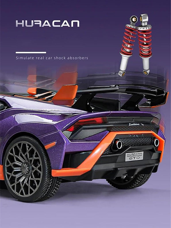 Lamborghini Huracán STO Model 1:24 Scale Diecast Car - Purple Metal Collectible | TV-O-24 - Toyloft