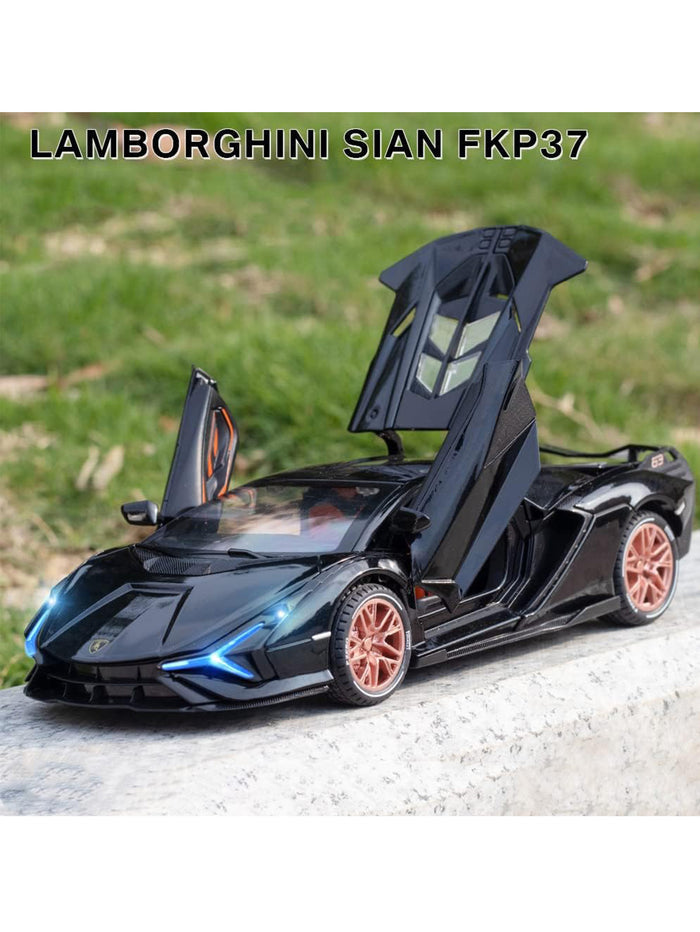 Lamborghini Sian FKP 37 Diecast Metal Model Car - Black (L12-110) - Toyloft