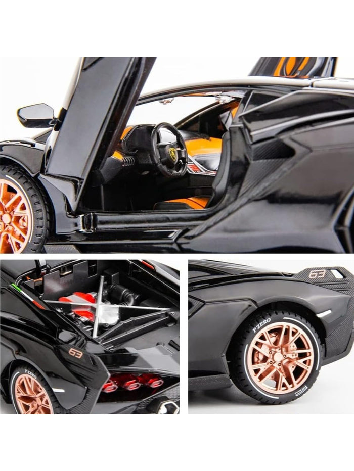 Lamborghini Sian FKP 37 Diecast Metal Model Car - Black (L12-110) - Toyloft