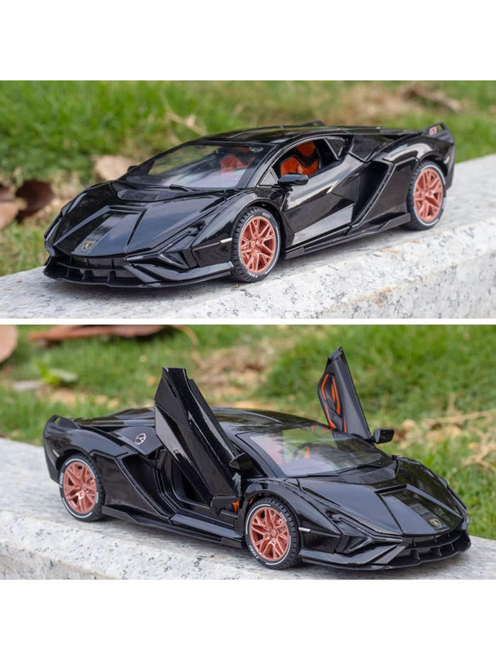 Lamborghini Sian FKP 37 Diecast Metal Model Car - Black (L12-110) - Toyloft