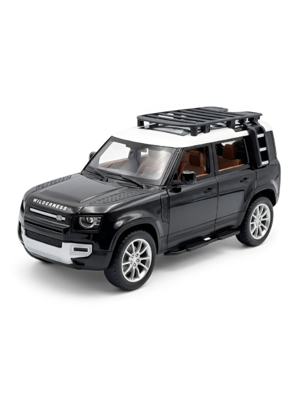 Land Rover Defender 1:22 Scale Die-Cast Toy Car – Opening Doors, Hood & Trunk, Metal Model SUV.
