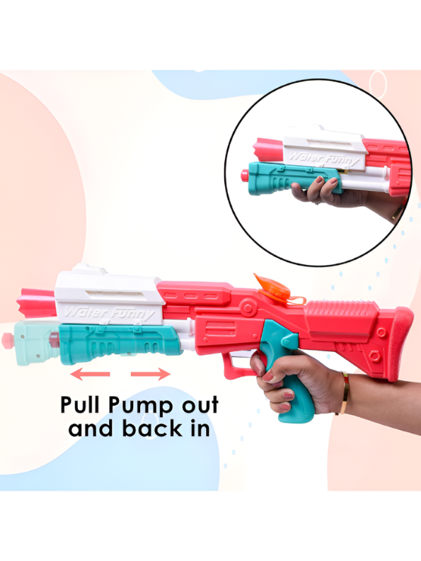 Large Capacity Automatic Water Blaster – High-Power Pichkari Gun Toy - Green.