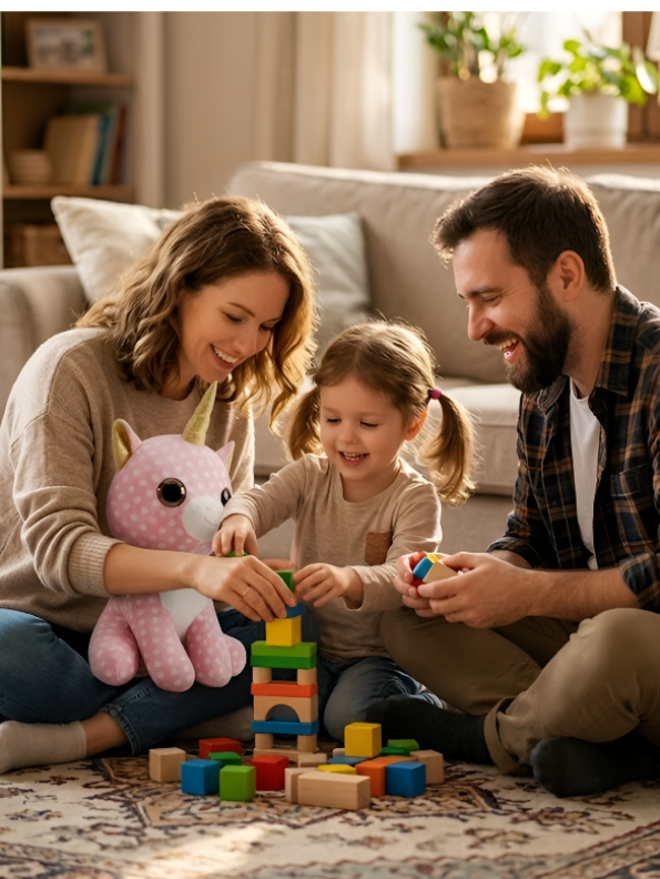 Light Pink Polka Dot Unicorn Plush – 7-Inch Sparkle Horn Soft Toy for Kids ST16520