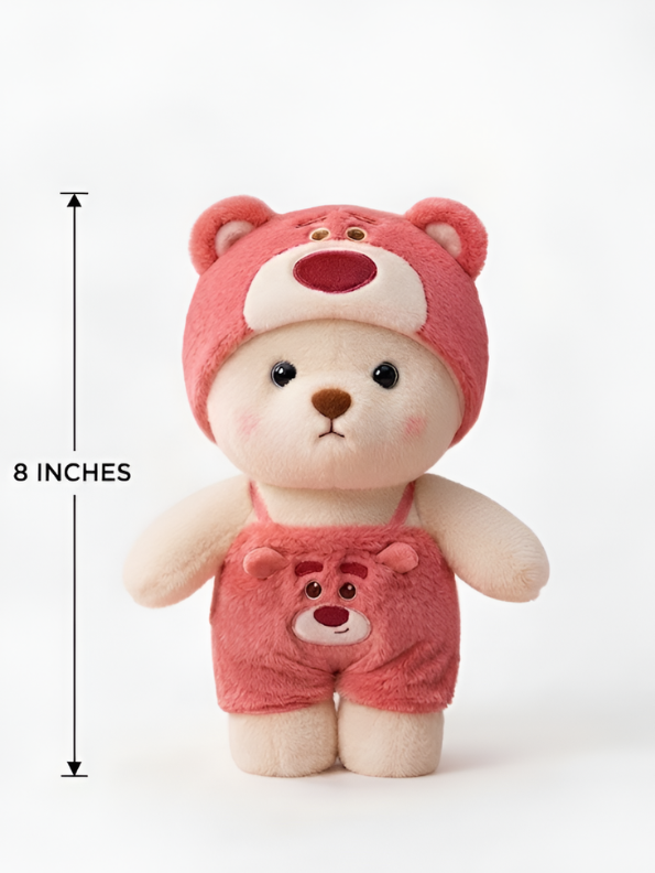 Lotso Costume Plush Bear Doll – 8" Cute Soft Stuffed Toy ST15739