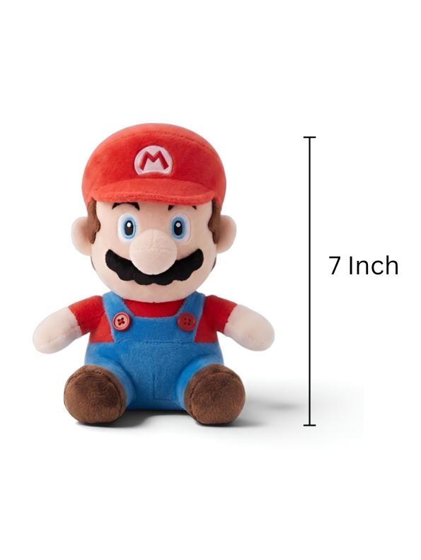 Luigi Super Mario Soft Toy - 7 Inch Plush Stuffed Toy with Cap ST15973.
