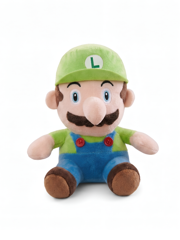 Luigi Super Mario Soft Toy - 7 Inch Plush Stuffed Toy with Green Cap ST15973.
