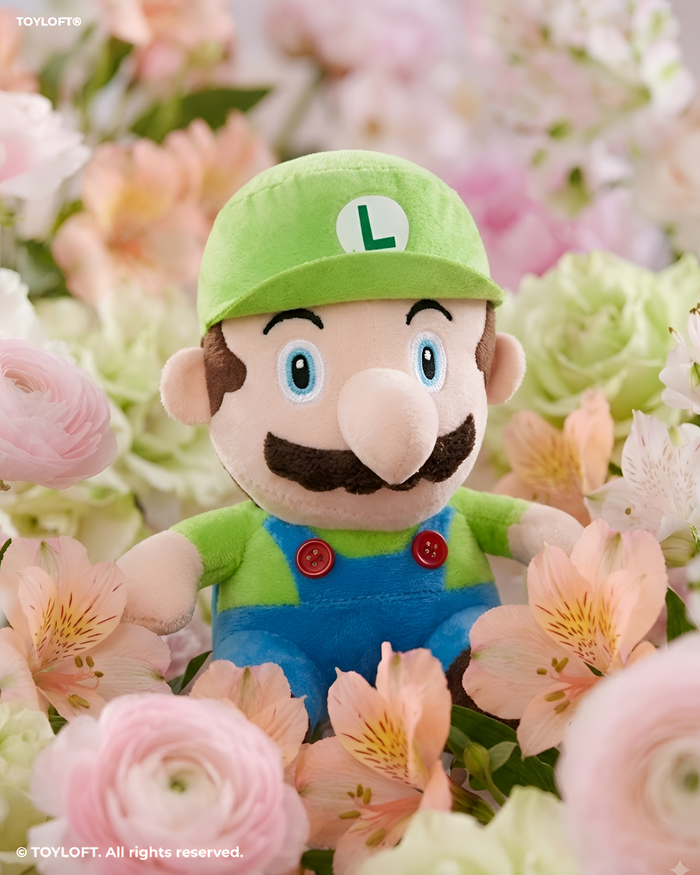 Luigi Super Mario Soft Toy - 7 Inch Plush Stuffed Toy with Green Cap ST15973.