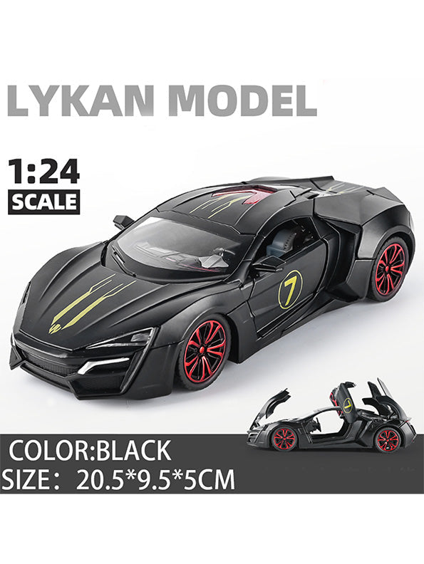 Lykan Hyper sport Model 1:24 Scale Diecast Car - Black Metal Collectible | TV-O-24 TV-O-24 - Toyloft