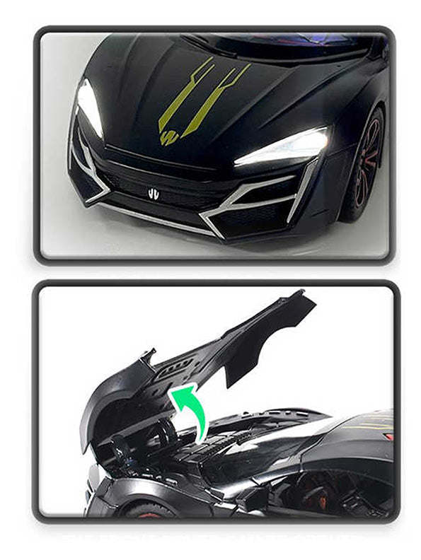 Lykan Hyper sport Model 1:24 Scale Diecast Car - Black Metal Collectible | TV-O-24 TV-O-24 - Toyloft