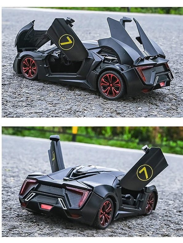Lykan Hyper sport Model 1:24 Scale Diecast Car - Black Metal Collectible | TV-O-24 TV-O-24 - Toyloft