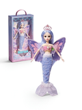 Magical Mermaid Fairy Doll Toy "Mariah" w/ Purple Butterfly Wings, Crown Princess NX13133