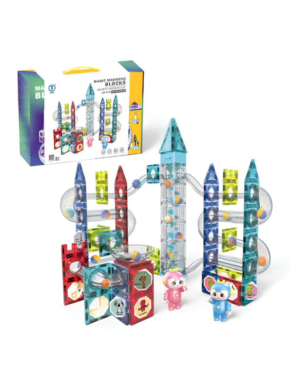 Magnetic Blocks Marble Run Building Block Set - 156 PCS MUSIC TOY Building Block Set - STEM Educational Ball Track for Kids  TV1139