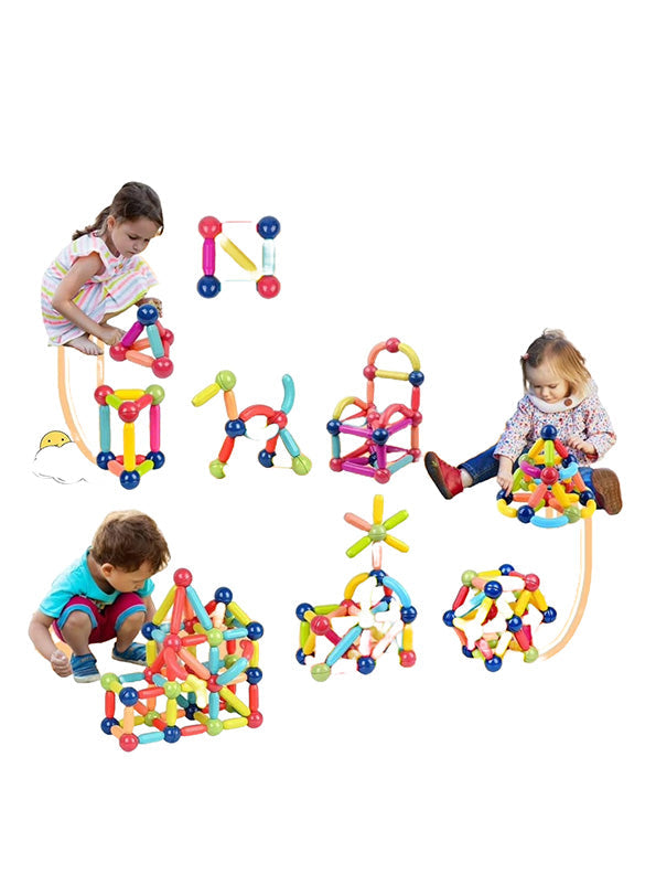 Magnetic Building Sticks Blocks Toys 80 Pcs (NXL-10) - Toyloft