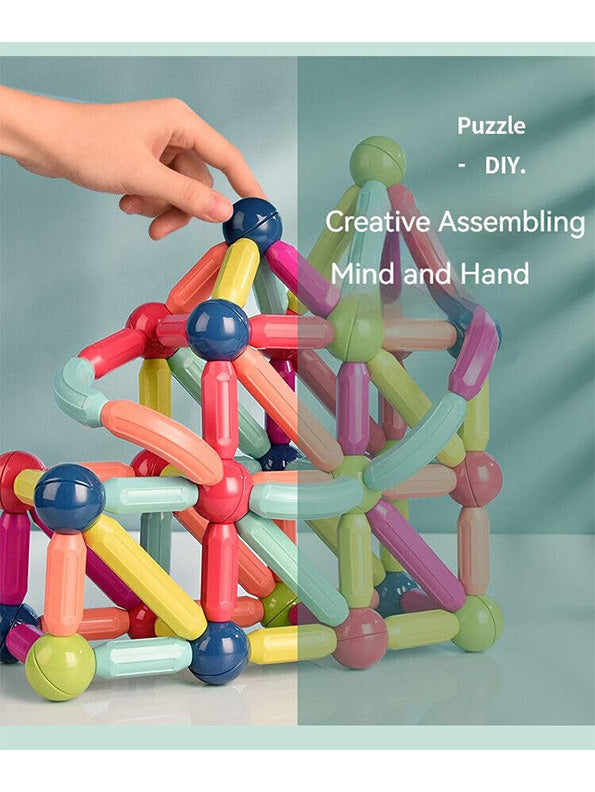 Magnetic Building Sticks Blocks Toys 80 Pcs (NXL-10) - Toyloft