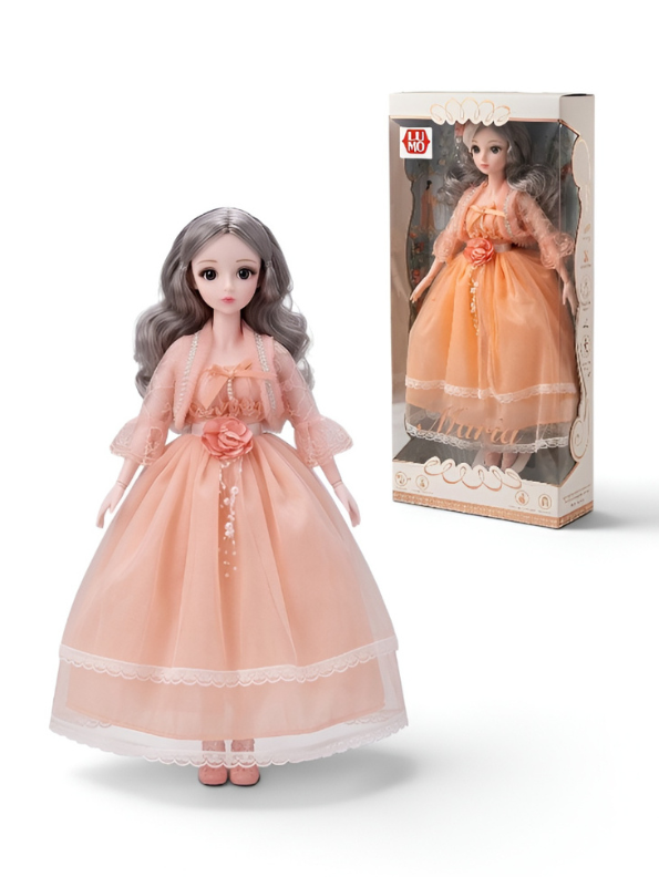 Maria Elegant Collectible Fashion Doll – Peach Tulle Ballgown Edition LMI10474