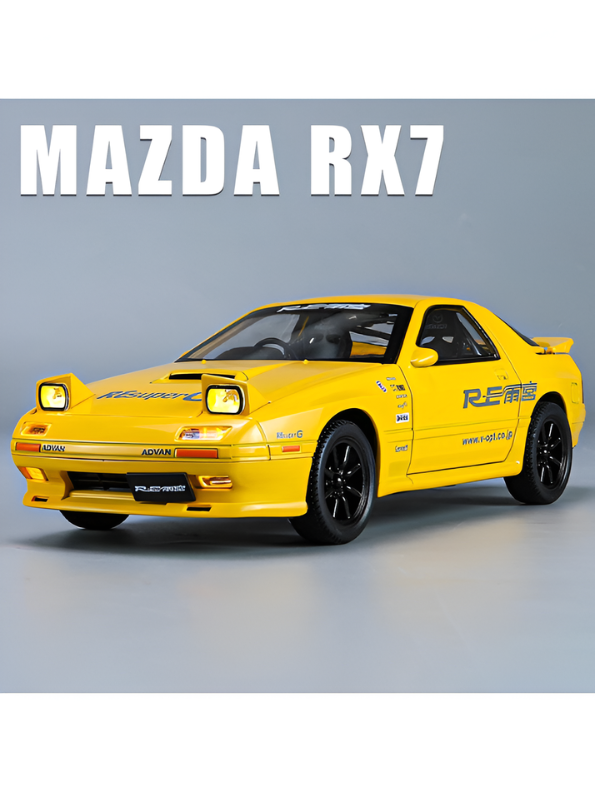 Mazda RX-7 FC3S Diecast Model Car 1:24 Scale Collectible Metal Car TV6217.