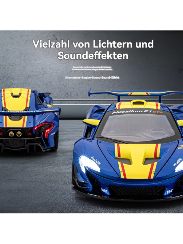 McLaren P1 GTR Diecast Car 1:22 Scale | Metal Alloy Model Racing Car MD584