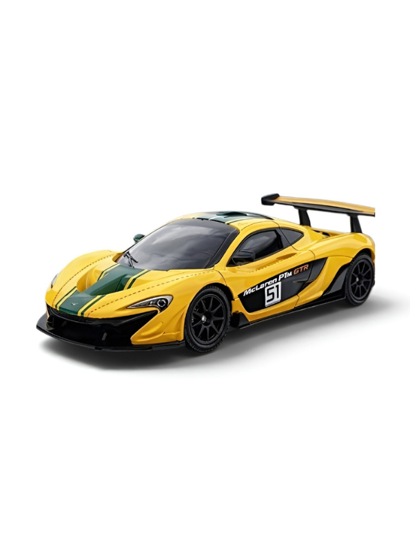 McLaren P1 GTR Diecast Car 1:22 Scale | Yellow Metal Alloy Model Racing Car MD584