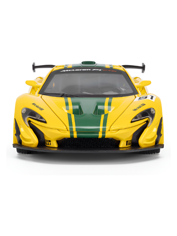 McLaren P1 GTR Diecast Car 1:22 Scale | Yellow Metal Alloy Model Racing Car MD584