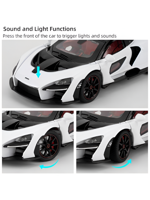 McLaren Senna Diecast Model Car | 1:32 Scale Alloy Diecast Car with Acrylic Display Box MD564