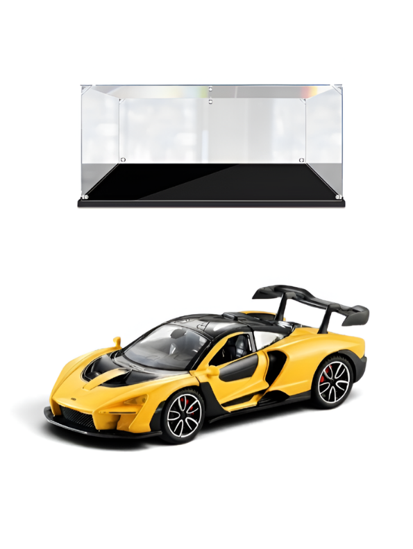 McLaren Senna Diecast Model Car | 1:32 Scale Yellow Alloy Diecast Car with Acrylic Display Box MD564