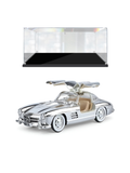 Mercedes Benz 300 SL Gullwing Model Diecast Car Scale 1:24 - Silver- Acrylic Transparent Box.