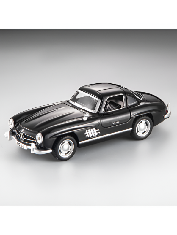 Mercedes-Benz 300SL Black Diecast Alloy Model Car 1:32 Scale with Acrylic Display Box MD26