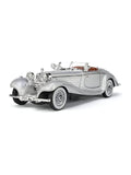Mercedes Benz 500K Model 1:24 Scale Diecast Car - Grey Metal Collectible LMI15664