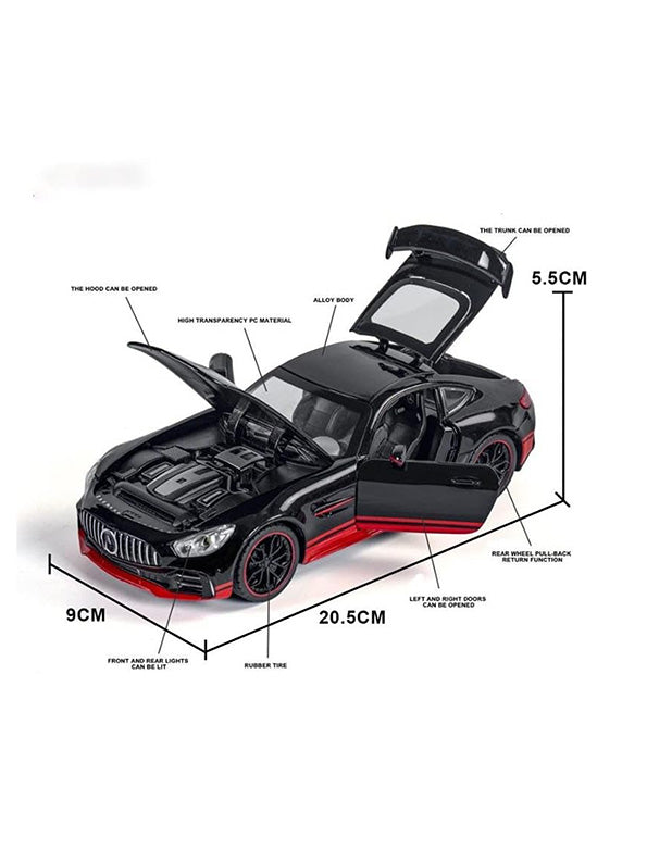 Mercedes Benz AMG GT Road Racing Metal Model Diecast Car - Red - Scale 1:32 - N-NX-24 - Toyloft