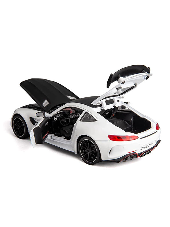 Mercedes Benz AMG GT Road Racing Metal Model Diecast Car - White (L12-107) - Toyloft