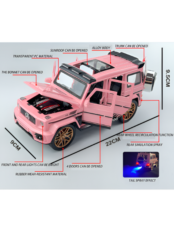 Mercedes-Benz G-Class G63 AMG Diecast Car 1:24 Scale Blue LMI15058.