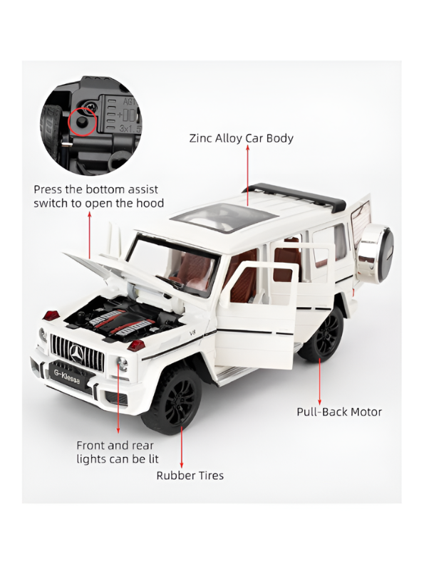 Mercedes-Benz G-Class G63 AMG Diecast Metal Toy Car 1:32 Scale SUV Model LMI16819.