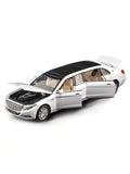 Mercedes Benz Maybach S600 Limousine Metal Model Diecast Car - White (L12-87) - Toyloft