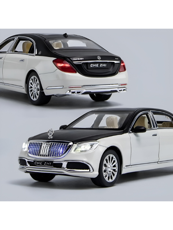 Mercedes Benz Maybach S600 Metal Model Diecast Car - 1:24 Scale White LMI14224