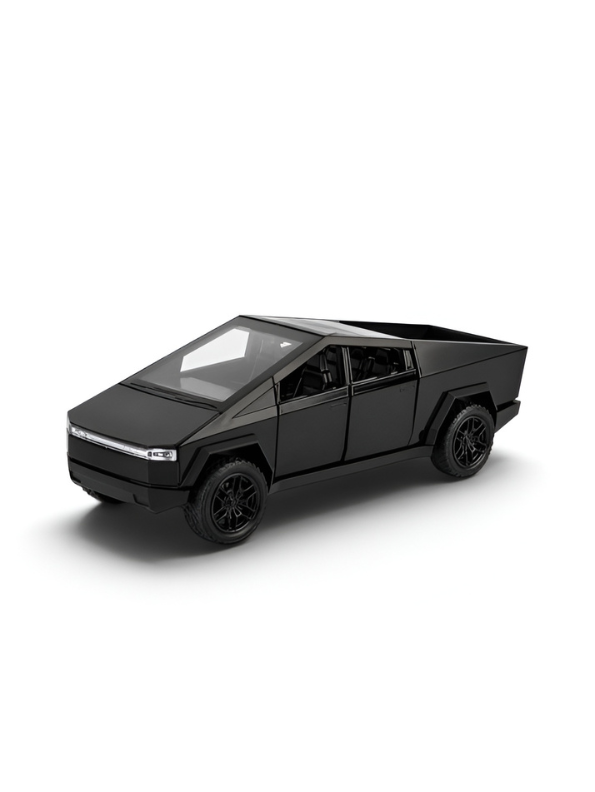 Metal Cyber Pickup Truck Toy Black – Friction Powered Pull-Back Alloy Car Model with Realistic Details LMI15425
