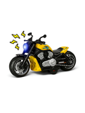 Metal Motorcycle Toy Bike with Realistic Lights & Sound Effects Yellow TV6732.