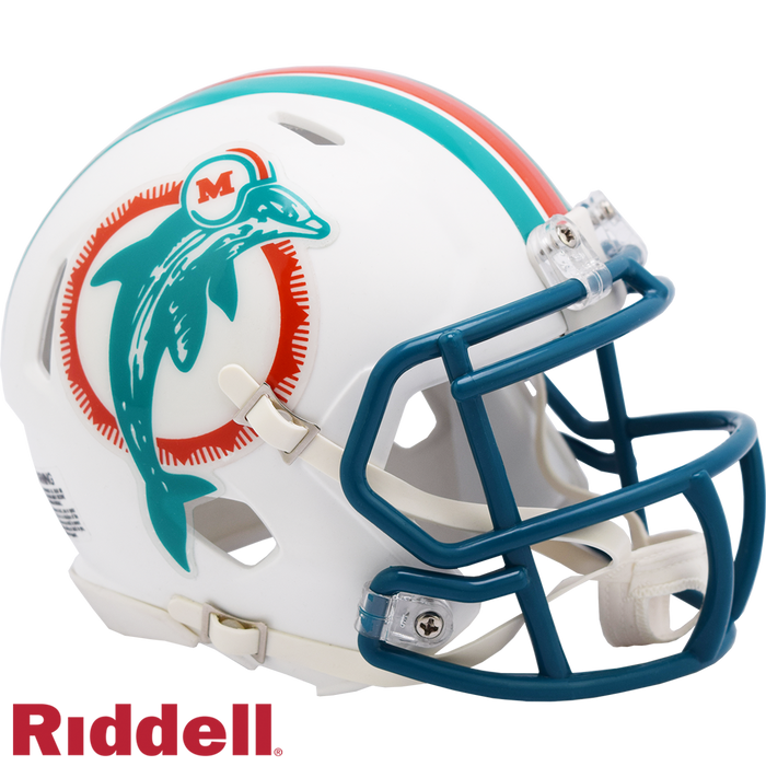 Miami Dolphins Helmet Riddell Replica Mini Speed Style 1980-1996 T/B-0