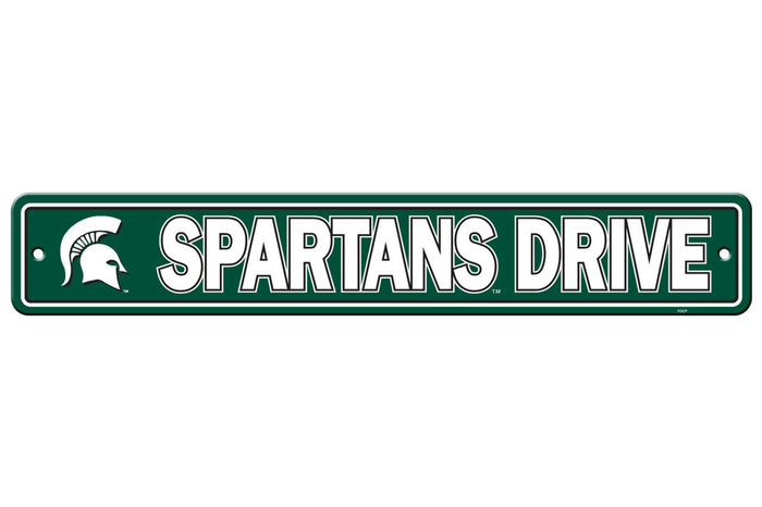 Michigan State Spartans Sign 4x24 Plastic Street Style CO-0