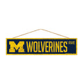 Michigan Wolverines Sign 4x17 Wood Avenue Design-0