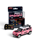 Mini 1:64 Land Rover Defender RC SUV – Metal Die-Cast 4x4 Off-Road Car with 2.4GHz Remote Control, Metallic Pink MD569