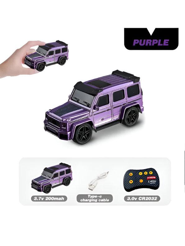 Mini 1:64 Mercedes-Benz Alloy Remote Control Car with Acrylic Display Box MD4.