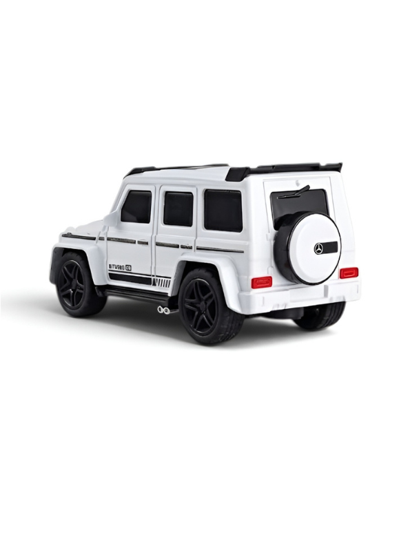Mini 1:64 Mercedes-Benz Alloy Remote Control Car with Acrylic Display Box White MD4.