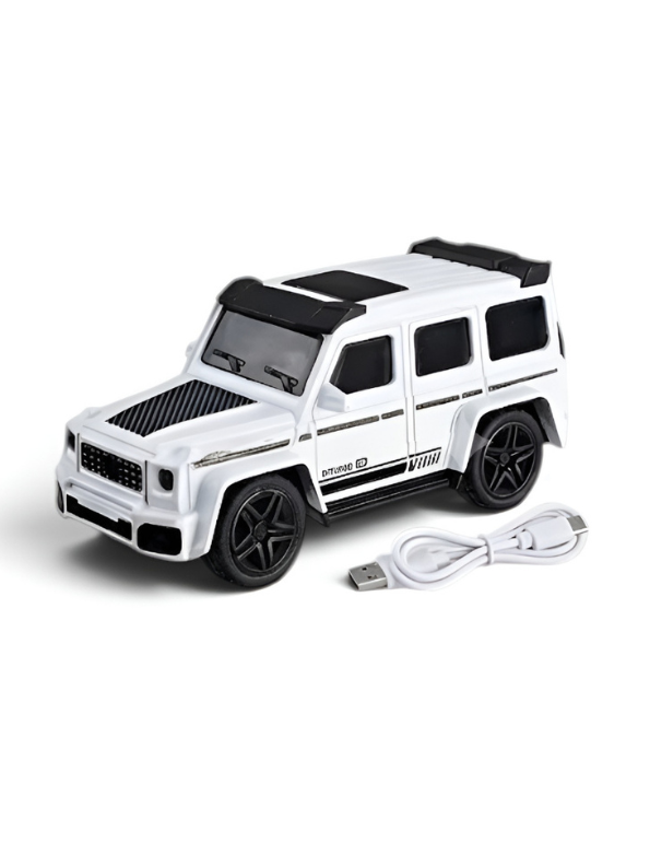 Mini 1:64 Mercedes-Benz Alloy Remote Control Car with Acrylic Display Box White MD4.