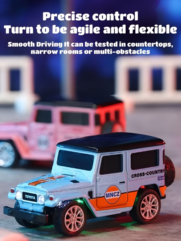 Mini 1:64 Scale RC Off-Road Land Cruiser Toy Car Black TV5716.