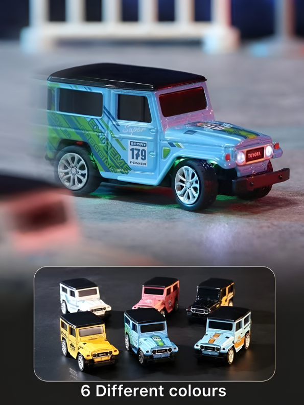 Mini 1:64 Scale RC Off-Road Land Cruiser Toy Car Pink TV5716.