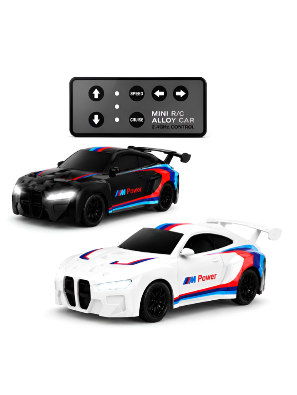 Mini BMW Remote Control Alloy Car 1:64 Scale– 2.4GHz Pocket-Sized Micro RC Racing Car MD591