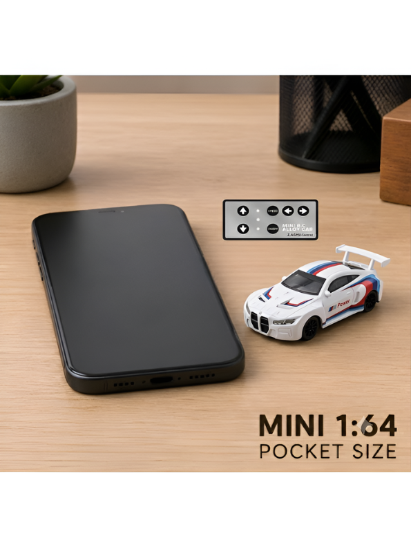 Mini BMW Remote Control Alloy Car 1:64 Scale– 2.4GHz Pocket-Sized Micro RC Racing Car MD591