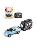 Mini Dodge Challenger RC Car with Caravan Trailer Scale 1:64 MD594.