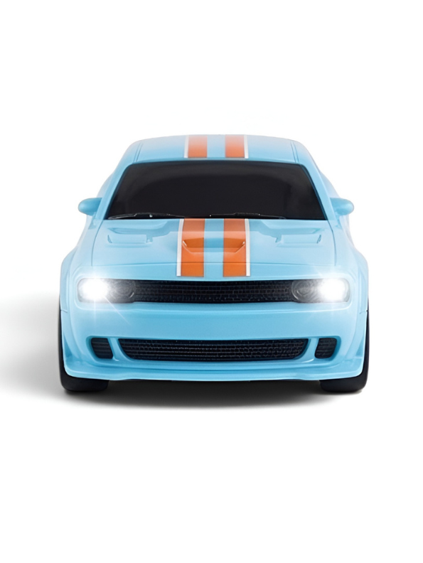 Mini Dodge Challenger RC Car with Caravan Trailer Scale 1:64 MD594.